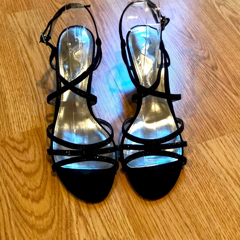 Nina Black Strap Heels